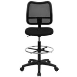 English Elm Commercial Grade Mid-Back Mesh Drafting Chair