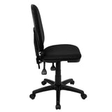 English Elm Commercial Grade Mid-Back Fabric Multifunction Swivel Ergonomic Task Office Chair with Adjustable Lumbar Support