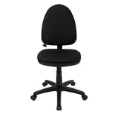 English Elm Commercial Grade Mid-Back Fabric Multifunction Swivel Ergonomic Task Office Chair with Adjustable Lumbar Support