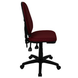 English Elm Commercial Grade Mid-Back Fabric Multifunction Swivel Ergonomic Task Office Chair with Adjustable Lumbar Support