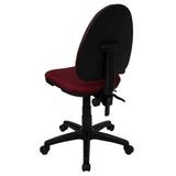 English Elm Commercial Grade Mid-Back Fabric Multifunction Swivel Ergonomic Task Office Chair with Adjustable Lumbar Support