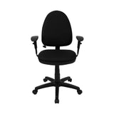 English Elm Commercial Grade Mid-Back Fabric Multifunction Swivel Ergonomic Task Office Chair with Adjustable Lumbar Support & Arms