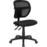 English Elm Commercial Grade Mid-Back Mesh Swivel Task Office Chair with Back Height Adjustment