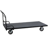 English Elm Commercial Grade Folding Table Dolly with Carpeted Platform for Rectangular Tables