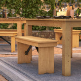 English Elm Commercial Grade 40'' x 12'' Solid Pine Folding Farm Bench