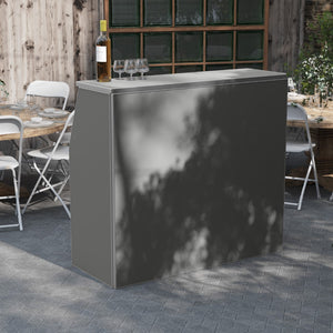 English Elm Commercial Grade 4' Slate Laminate Foldable Bar - Portable Event Bar