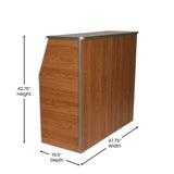 English Elm Commercial Grade 4' Laminate Foldable Bar - Portable Event Bar