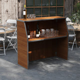 English Elm Commercial Grade 4' Laminate Foldable Bar - Portable Event Bar