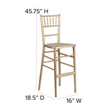 English Elm Commercial Grade Series Wood Chiavari Barstool