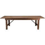 English Elm Commercial Grade Series 9' x 40" Rectangular Solid Pine Folding Farm Table