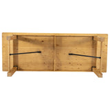 English Elm Commercial Grade 9' x 40" Rectangular Antique Rustic Solid Pine Folding Farm Table