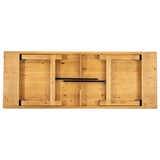 English Elm Commercial Grade 9' x 40" Rectangular Antique Rustic Solid Pine Folding Farm Table