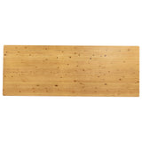 English Elm Commercial Grade 9' x 40" Rectangular Antique Rustic Solid Pine Folding Farm Table