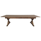 English Elm Commercial Grade 9' x 40" Rectangular Solid Pine Folding Farm Table with X Legs