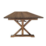 English Elm Commercial Grade 9' x 40" Rectangular Solid Pine Folding Farm Table with X Legs