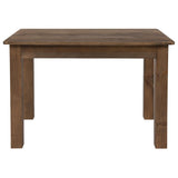 English Elm Commercial Grade 46" x 30" Rectangular Solid Pine Farm Dining Table