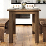 English Elm Commercial Grade 46" x 30" Rectangular Solid Pine Farm Dining Table