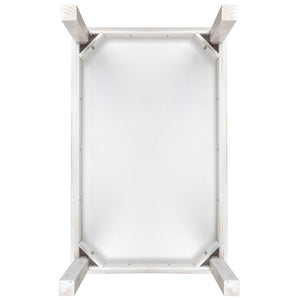 English Elm Commercial Grade Series 46" x 30" Rectangular Solid Pine Farm Dining Table