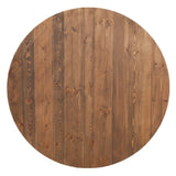 English Elm Commercial Grade Series Round Dining Table | Farm Inspired, Rustic & Antique Pine Dining Room Table