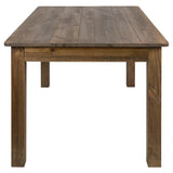 English Elm Commercial Grade 60" x 38" Rectangular Solid Pine Farm Dining Table