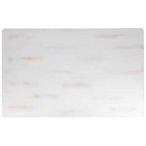 English Elm Commercial Grade Series 60" x 38" Rectangular Solid Pine Farm Dining Table