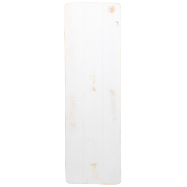 English Elm Commercial Grade Series 8' x 40" Folding Farm Table and Six Bench Set