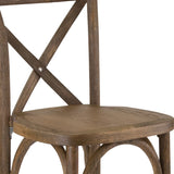 English Elm Commercial Grade Series Wood Cross Back Barstool