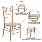 English Elm Commercial Grade Series Wood Chiavari Chair