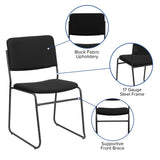 English Elm Commercial Grade Series 500 lb. Capacity High Density Fabric Stacking Chair with Sled Base