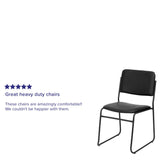 English Elm Commercial Grade Series 500 lb. Capacity High Density Vinyl Stacking Chair with Sled Base