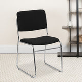 500 lb. Capacity Fabric Stacking Chair with Chrome Base - for Commercial & Residential Settings