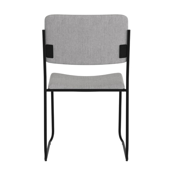 English Elm Commercial Grade 500 lb. Capacity High Density Fabric Stacking Chair with Sled Base