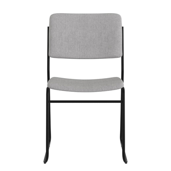 English Elm Commercial Grade 500 lb. Capacity High Density Fabric Stacking Chair with Sled Base