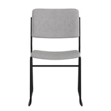 English Elm Commercial Grade 500 lb. Capacity High Density Fabric Stacking Chair with Sled Base