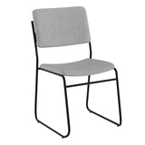 English Elm Commercial Grade 500 lb. Capacity High Density Fabric Stacking Chair with Sled Base