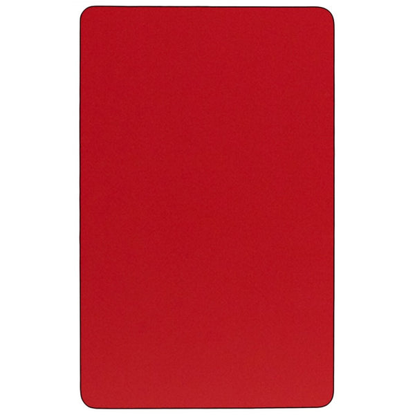 English Elm Commercial Grade 24''W x 48''L Rectangular HP Laminate Activity Table - Standard Height Adjustable Legs