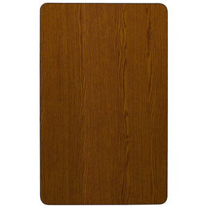 English Elm Commercial Grade 24''W x 48''L Rectangular HP Laminate Activity Table - Height Adjustable Short Legs