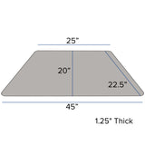 English Elm Commercial Grade 22.5''W x 45''L Trapezoid Grey HP Laminate Activity Table - Standard Height Adjustable Legs