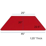 English Elm Commercial Grade 22.5''W x 45''L Trapezoid HP Laminate Activity Table - Standard Height Adjustable Legs