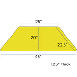 English Elm Commercial Grade Mobile 22.5''W x 45''L Trapezoid HP Laminate Activity Table - Standard Height Adjustable Legs