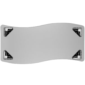 English Elm Commercial Grade 26"W x 60"L Rectangular Wave Flexible Collaborative Thermal Laminate Activity Table - Height Adjustable Short Legs