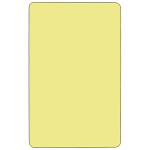 English Elm Commercial Grade Mobile 36''W x 72''L Rectangular Thermal Laminate Activity Table - Standard Height Adjustable Legs