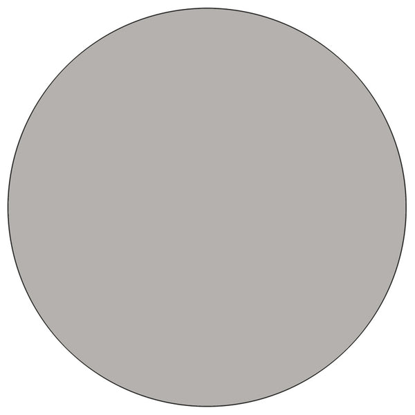 English Elm Commercial Grade Mobile 42'' Round Grey HP Laminate Activity Table - Standard Height Adjustable Legs