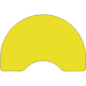 English Elm Commercial Grade Mobile 48''W x 96''L Kidney HP Laminate Activity Table - Height Adjustable Short Legs