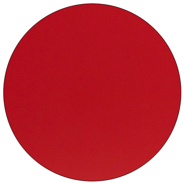 English Elm Commercial Grade Mobile 48'' Round HP Laminate Activity Table - Height Adjustable Short Legs