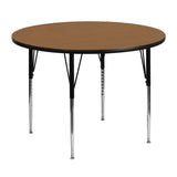 48'' Round Activity Table - Adjustable Height Legs, Commercial-Grade Laminate