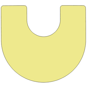 English Elm Commercial Grade Mobile 60''W x 66''L Horseshoe Thermal Laminate Activity Table - Standard Height Adjustable Legs