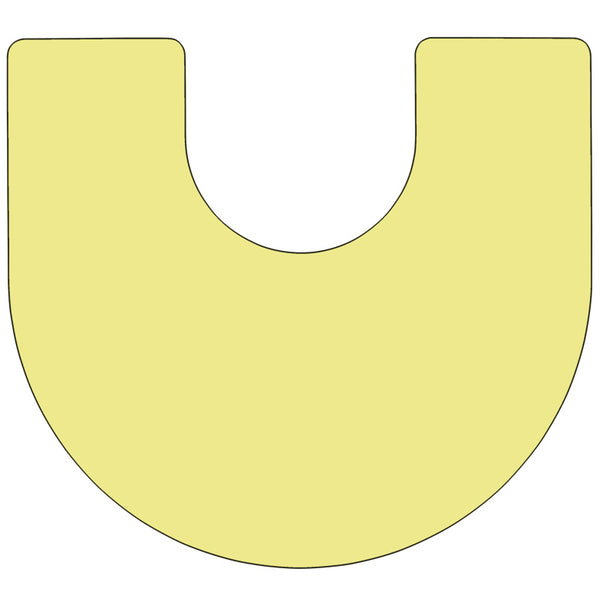 English Elm Commercial Grade Mobile 60''W x 66''L Horseshoe Thermal Laminate Activity Table - Standard Height Adjustable Legs