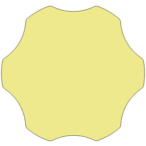 English Elm Commercial Grade Mobile 60'' Flower Thermal Laminate Activity Table - Standard Height Adjustable Legs