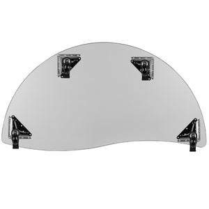 English Elm Commercial Grade Mobile 60" Half Circle Wave Flexible Collaborative Thermal Laminate Activity Table-Standard Height Adjust Legs